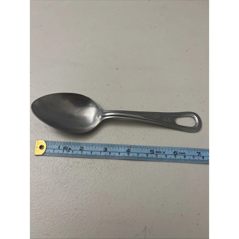 Vintage Stainless Steel - US Mess Spoon - Wallco Military‎ Utensil Gear